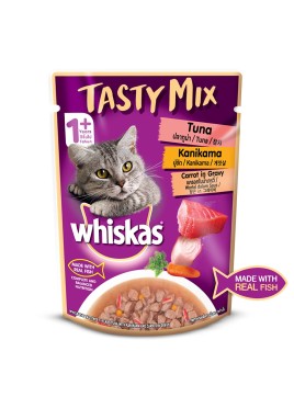 Whiskas Tasty Mix Tuna Kanikama And Carrot in Gravy 70g